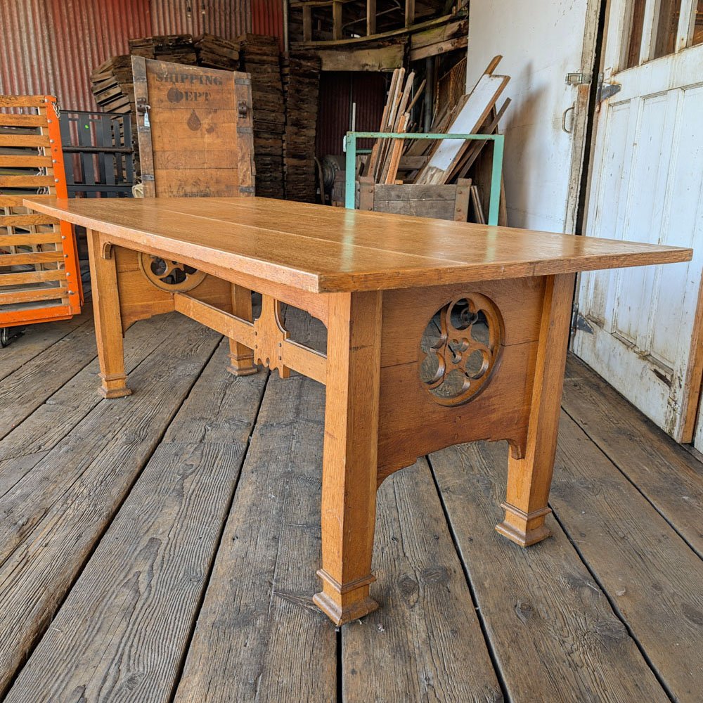 Oak Gothic Revival Table