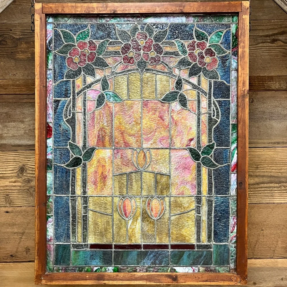Garden Trellis Stained Glass Window — Aurora Mills