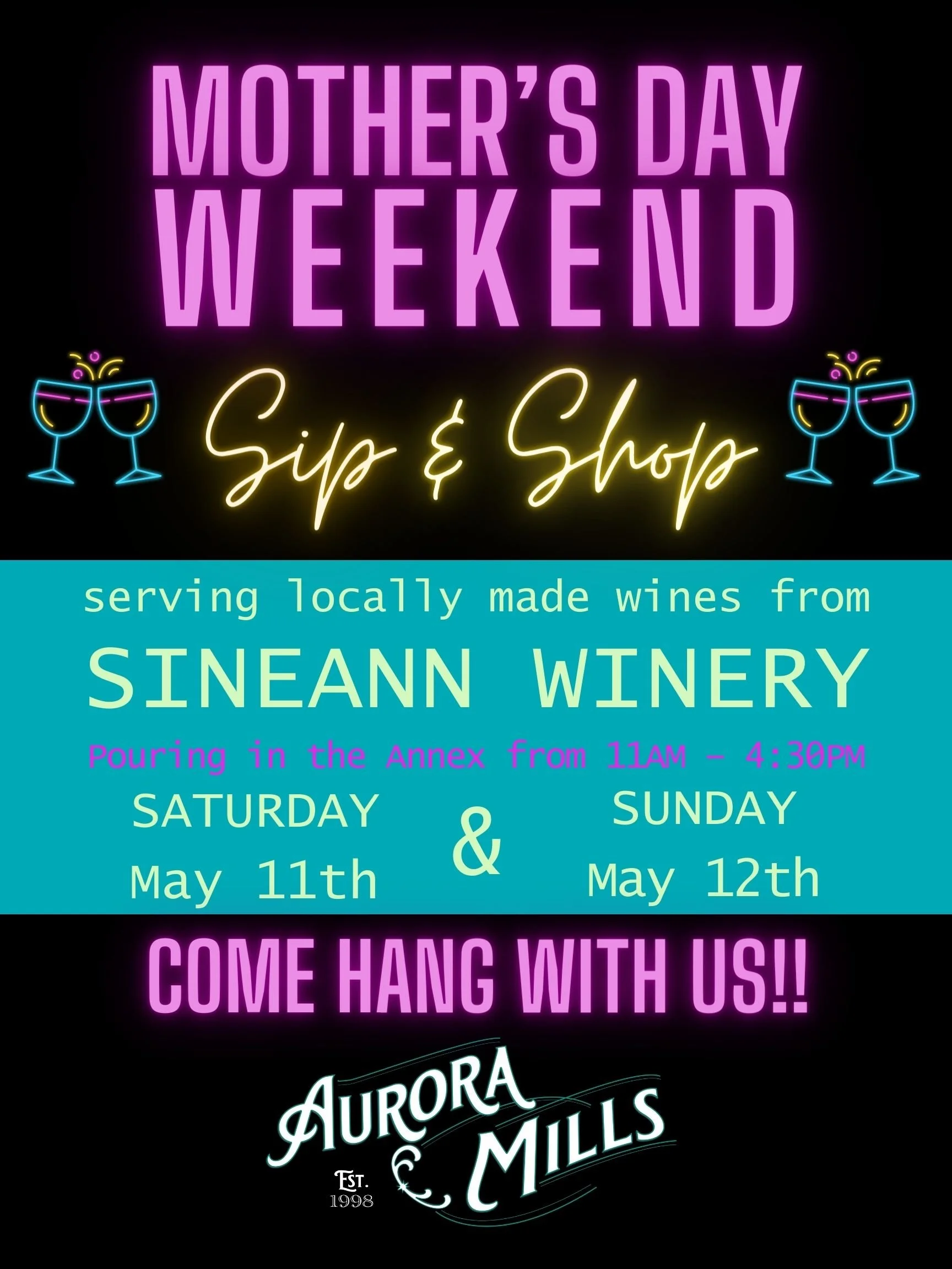 Mother's Day Event page — Aurora Mills