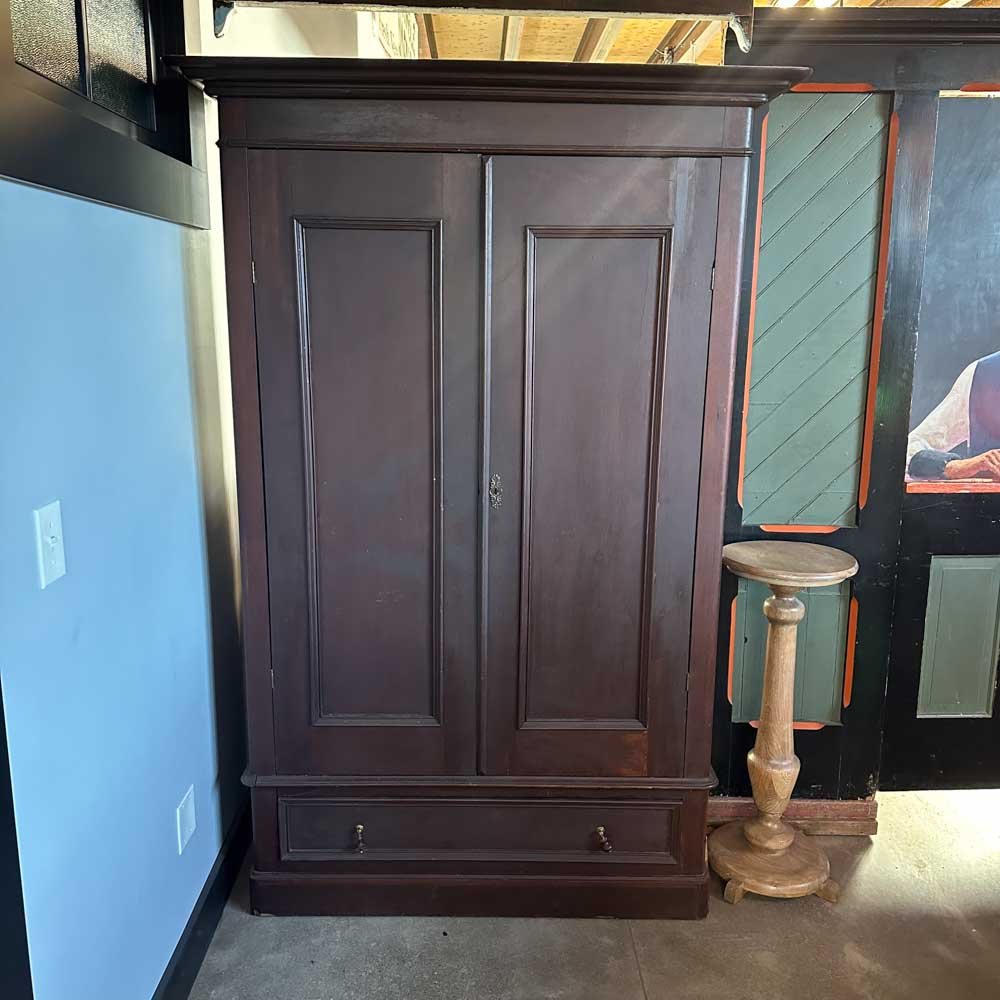 Fir Double Door Armoire with Drawer