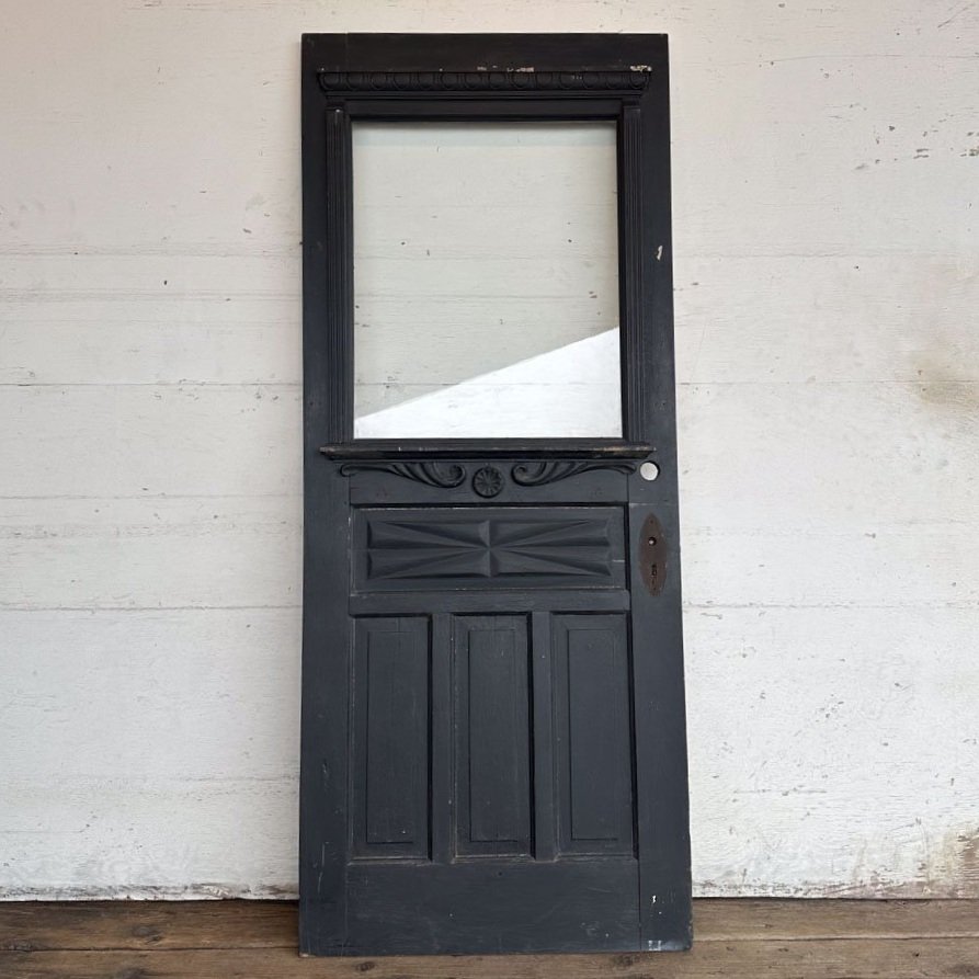 Black Cottage Style Exterior Door