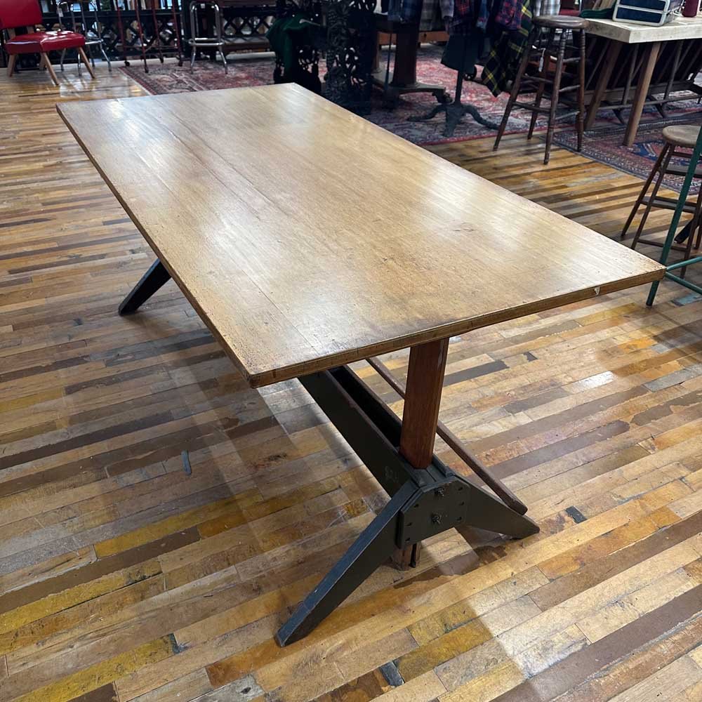 Large Wood Drafting Table
