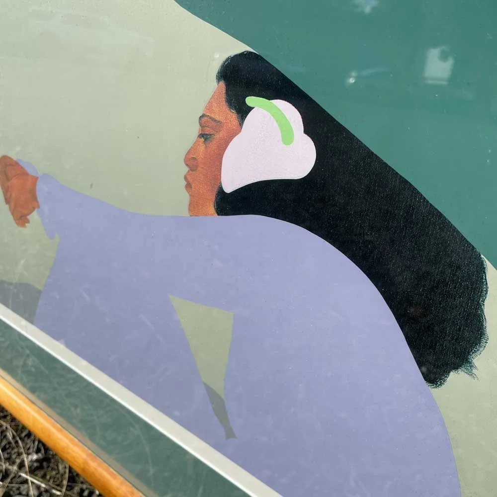Pegge Hopper Banana Leaf 1979 Signed Editioned Print in Frame
