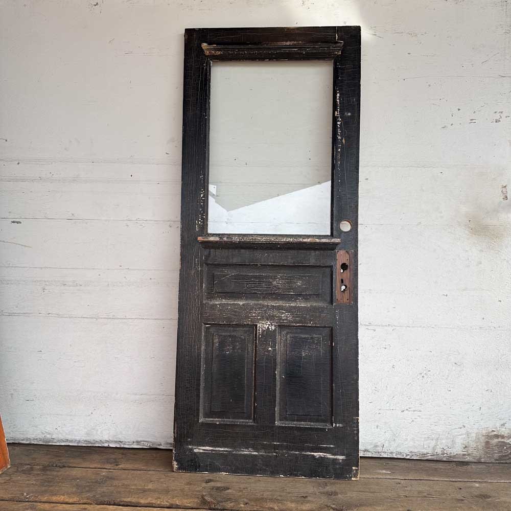 Black Half-Lite Exterior Door