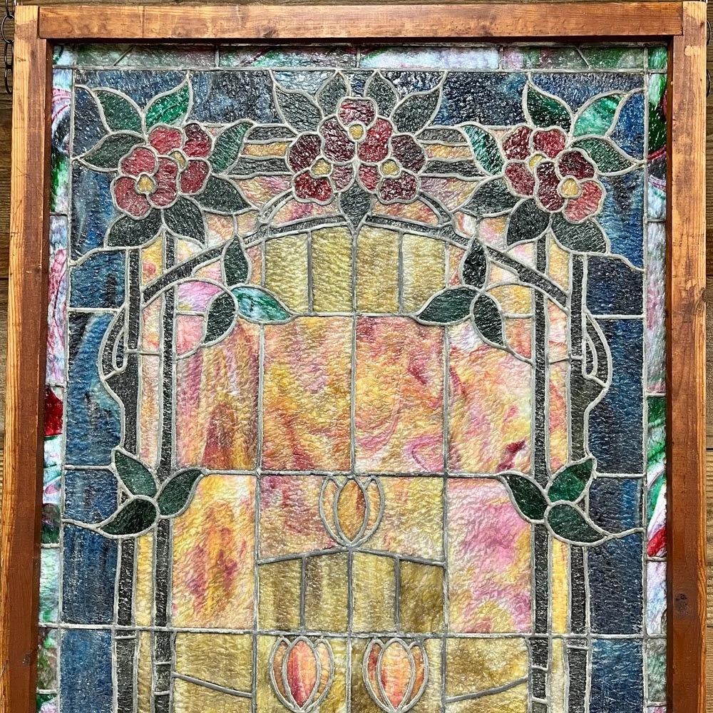 Garden Trellis Stained Glass Window — Aurora Mills