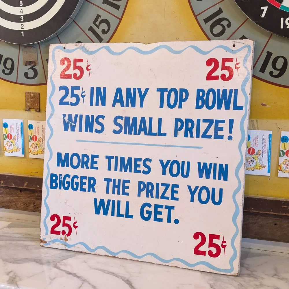 25 Cent Carnival Game Sign