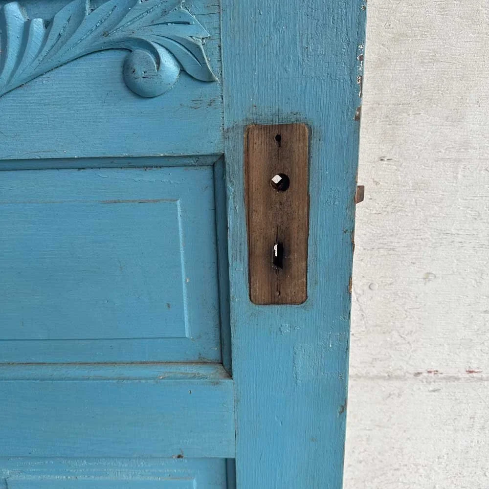 Robin's Egg Blue Half-Lite Victorian Door — Aurora Mills