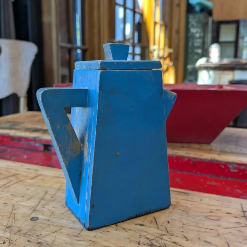 Folk Art Wood Pitcher