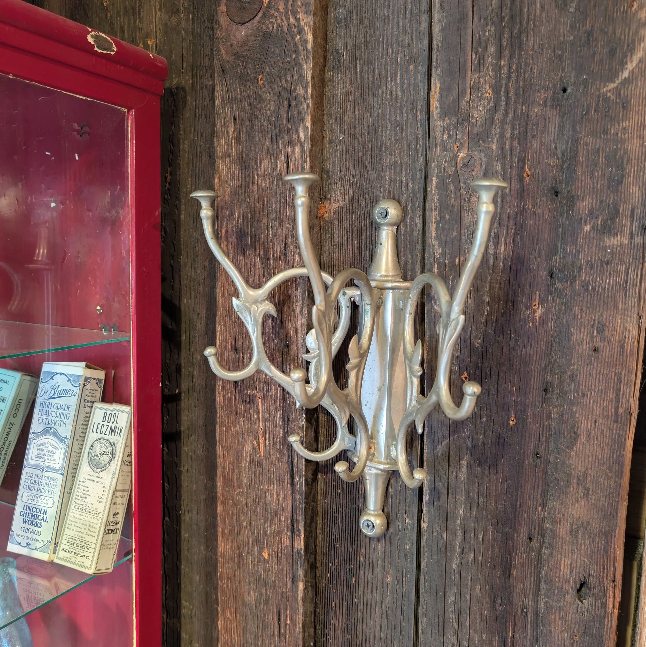 Nickel Wall Mount Coat Rack