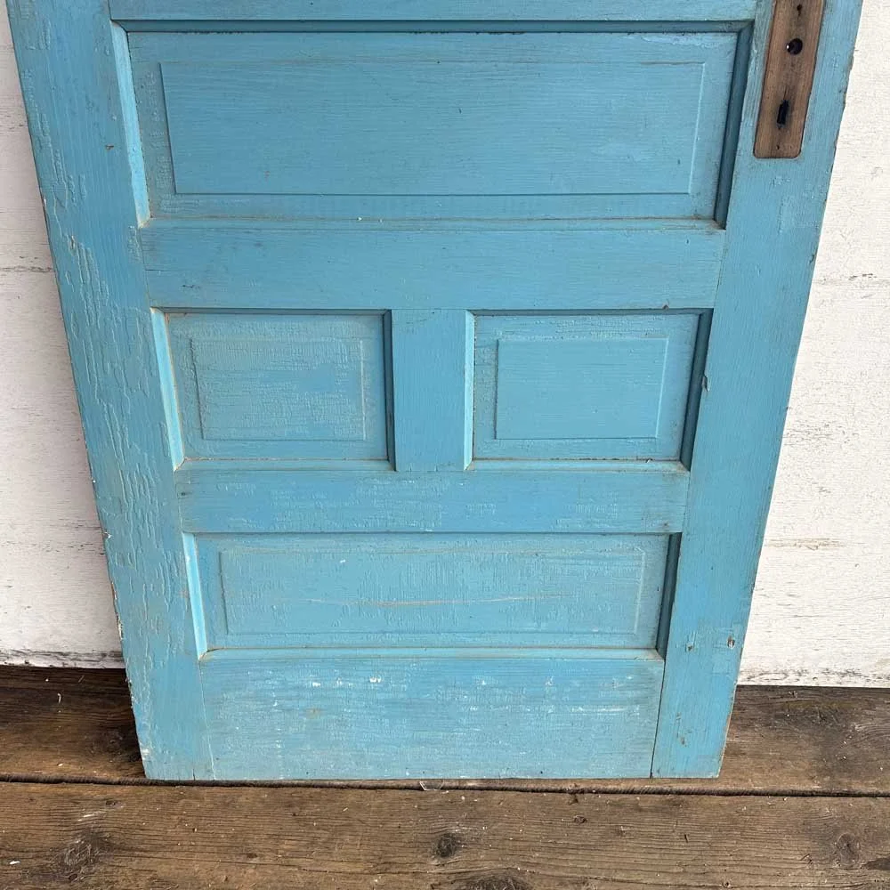 Robin's Egg Blue Half-Lite Victorian Door — Aurora Mills