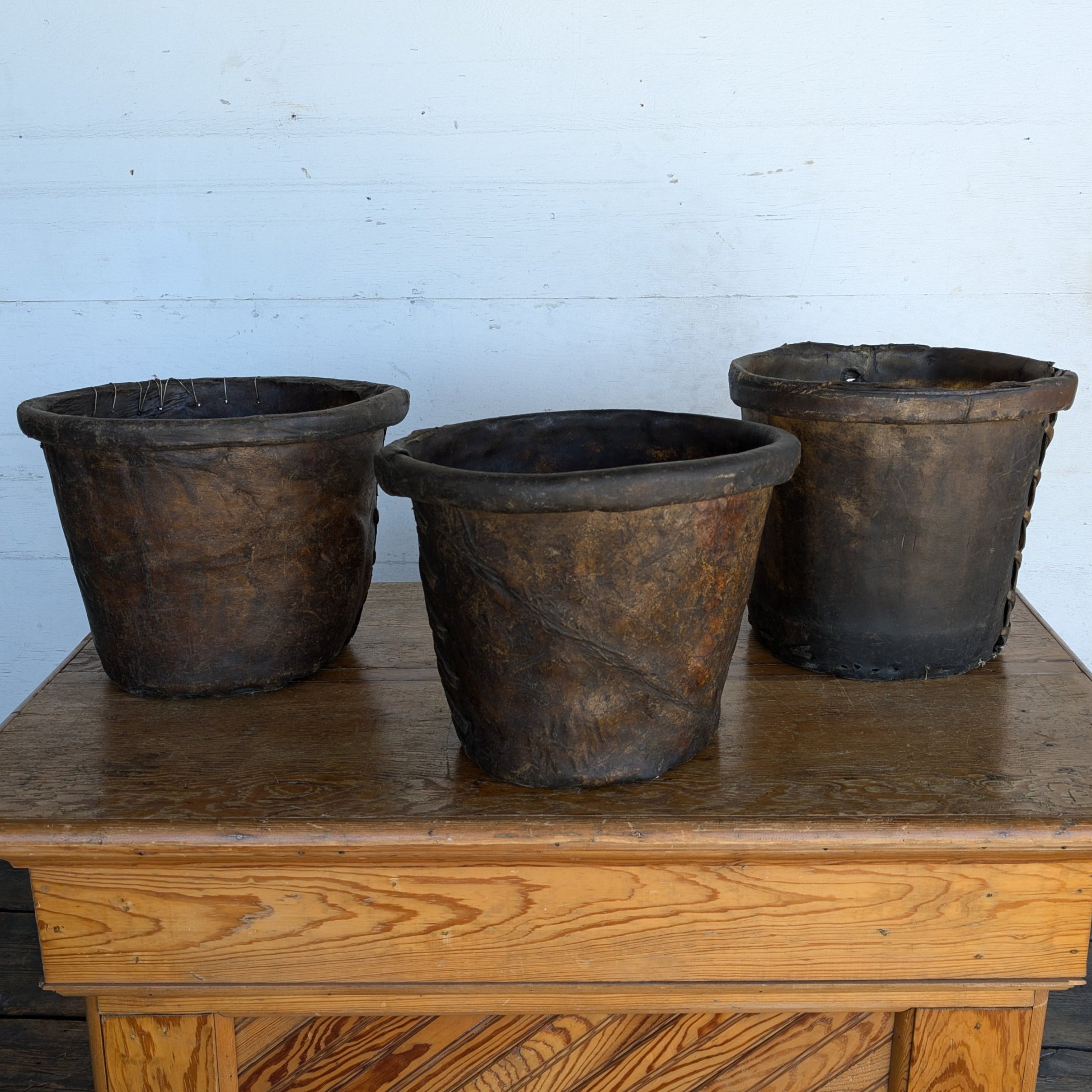 Buffalo Hide Buckets