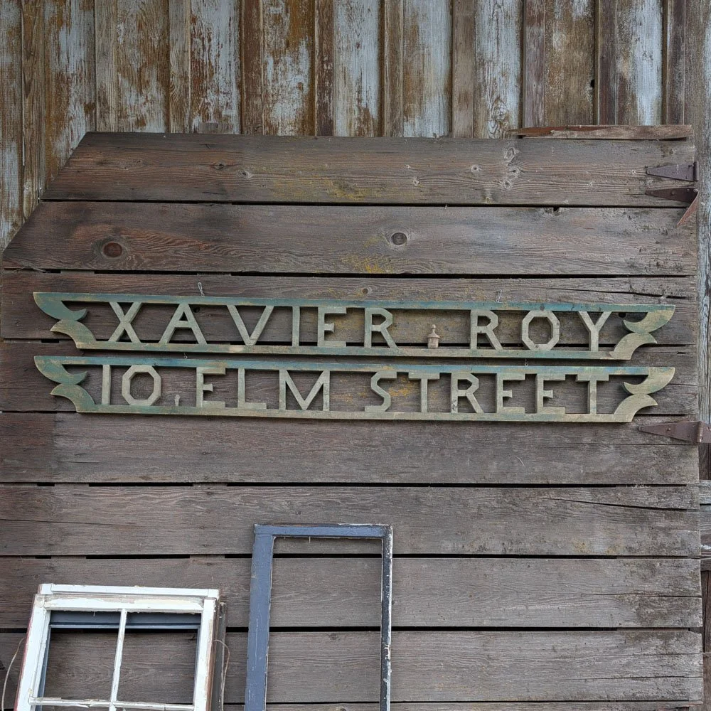 Xavier Roy & Elm Street Folk Art Sign