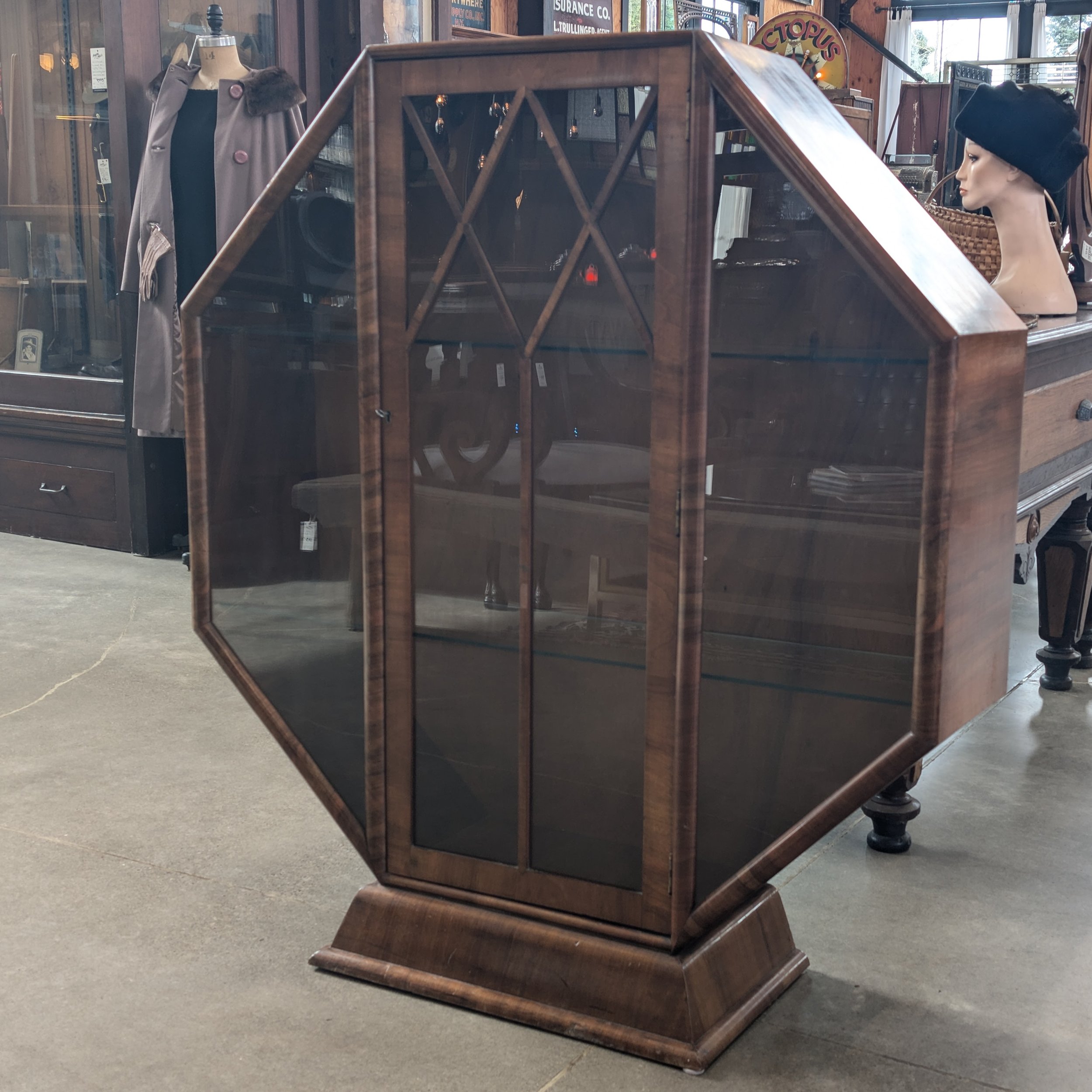 1930s Art Deco Curio Cabinet