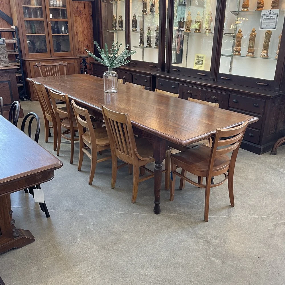 Dining Tables Made of Reclaimed Pew Parts — Aurora Mills, image size:1000x1000