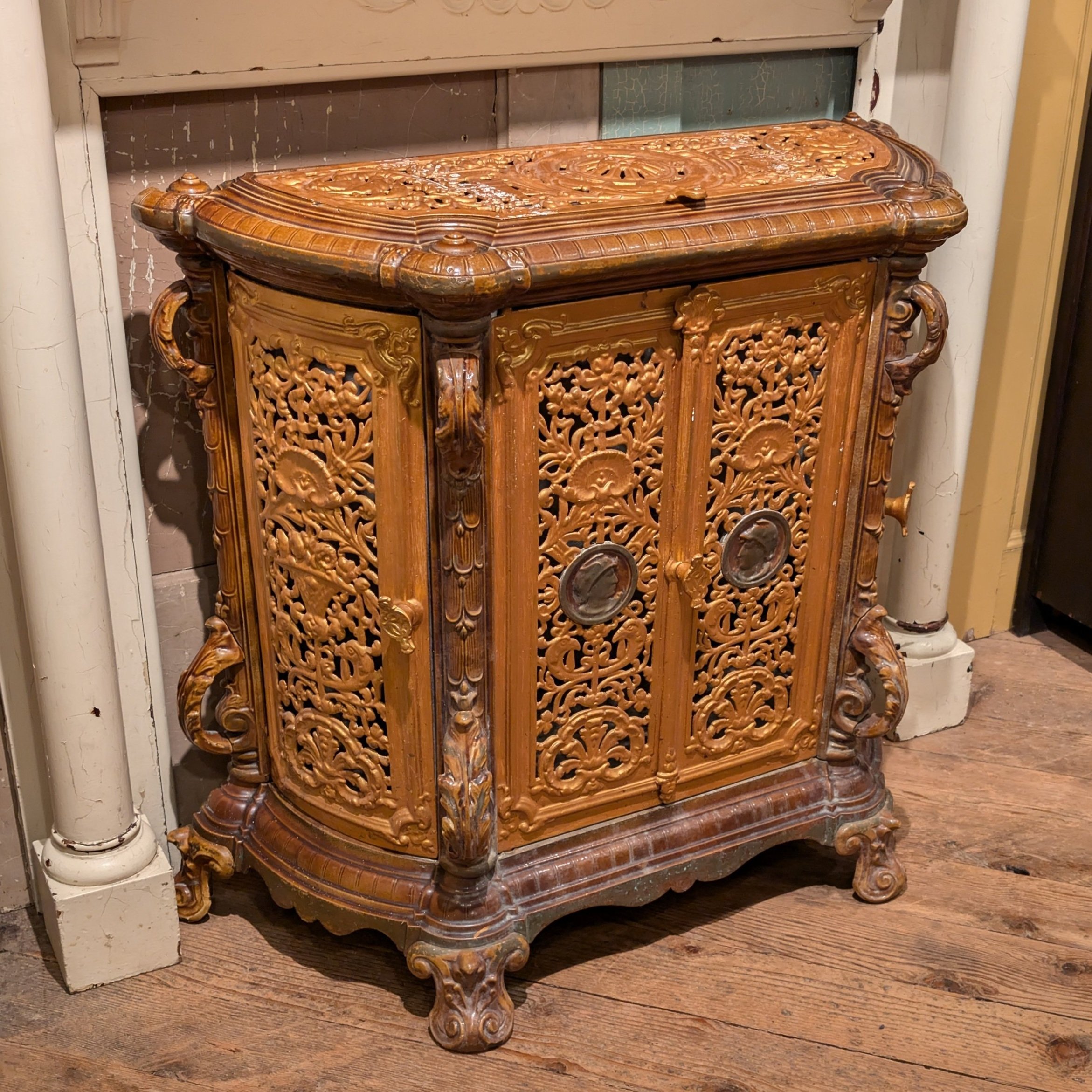 Ornate Iron Radiator Cover