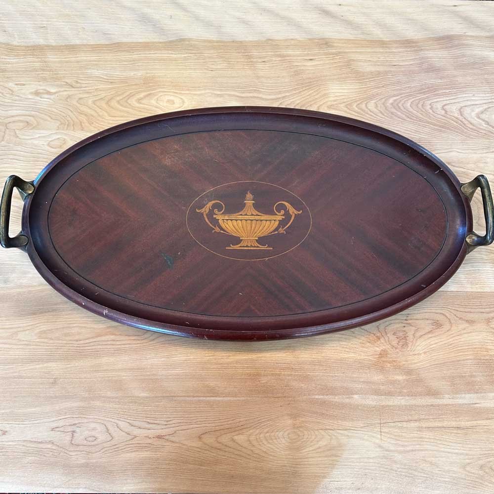 Ca. 1920 Marquetry Tea Tray