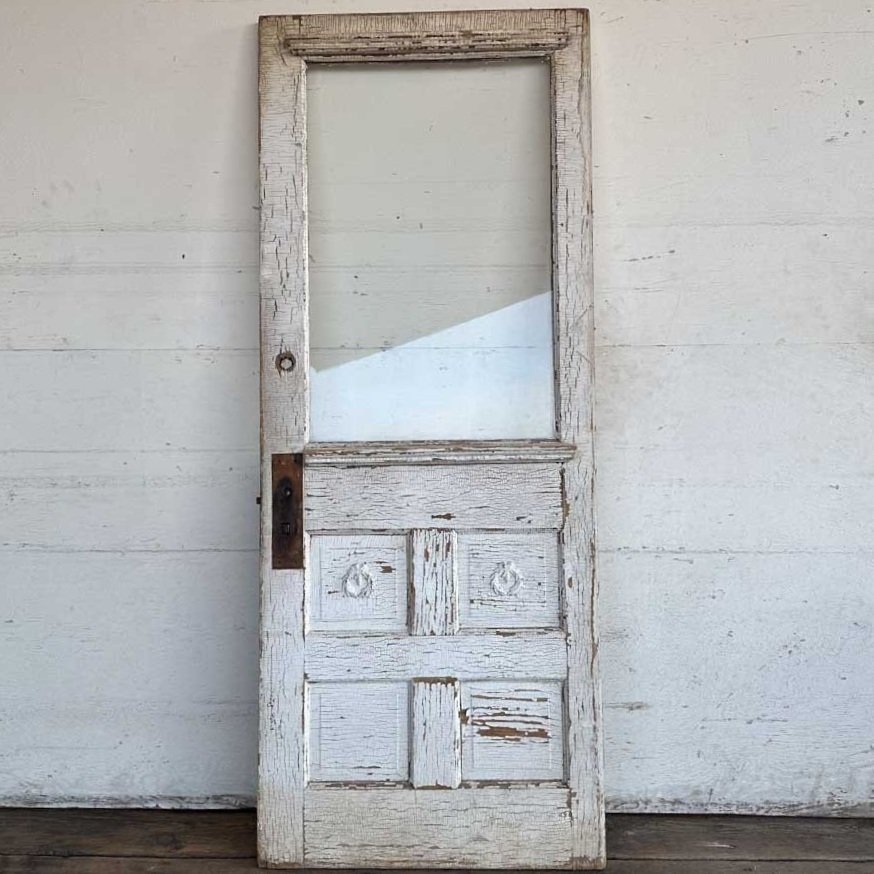 Crackled White Cottage Door