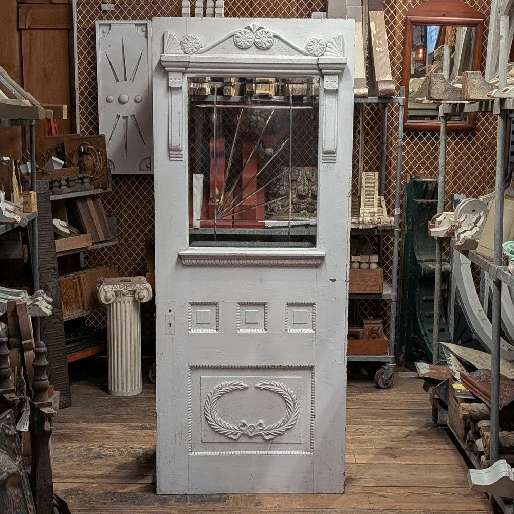 Victorian Wheel Cut Glass Half-Light Door