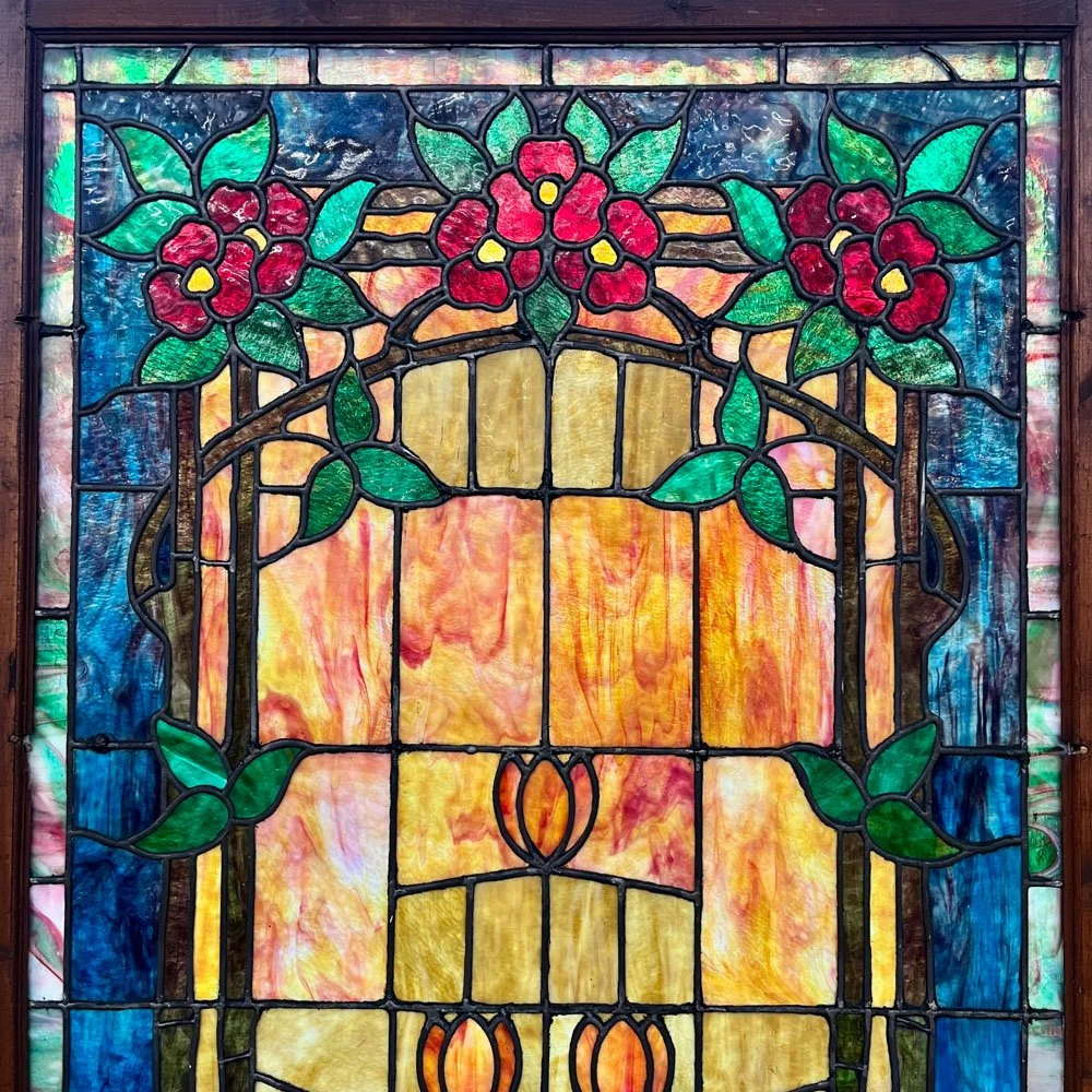 Garden Trellis Stained Glass Window — Aurora Mills