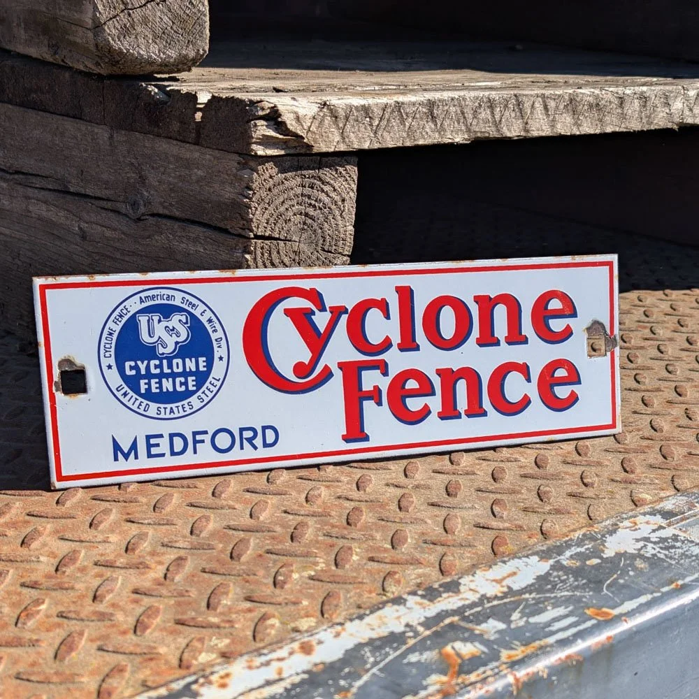 Cyclone Fence Sign
