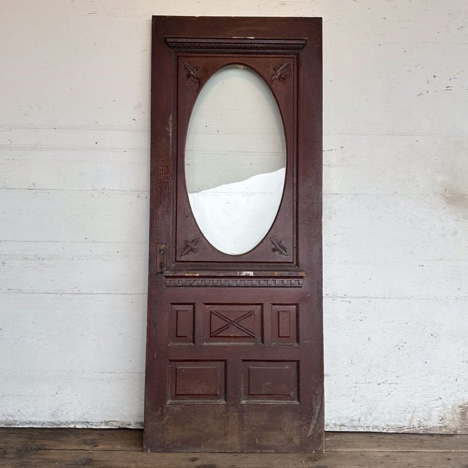 Oval Glass Exterior Door