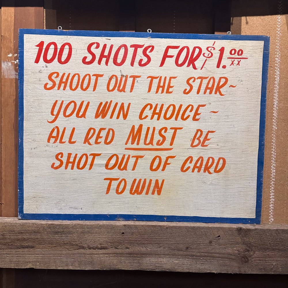Hand Painted Carnival Game Sign