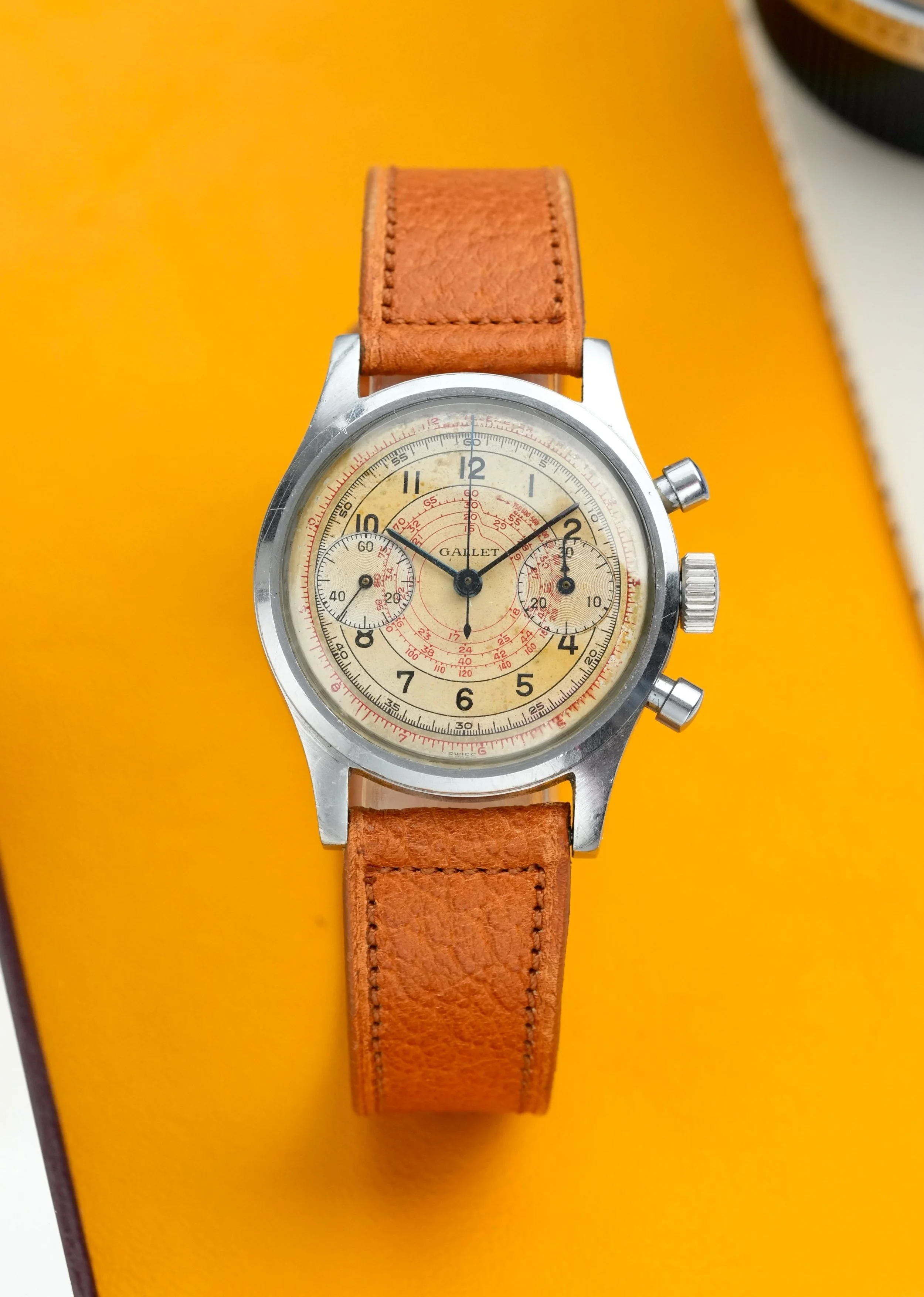 1940's Gallet Multichron "Clamshell" Steel Chronograph