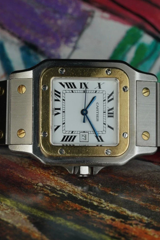 1980's Cartier Santos Carrée 18K Two-Tone Automatic