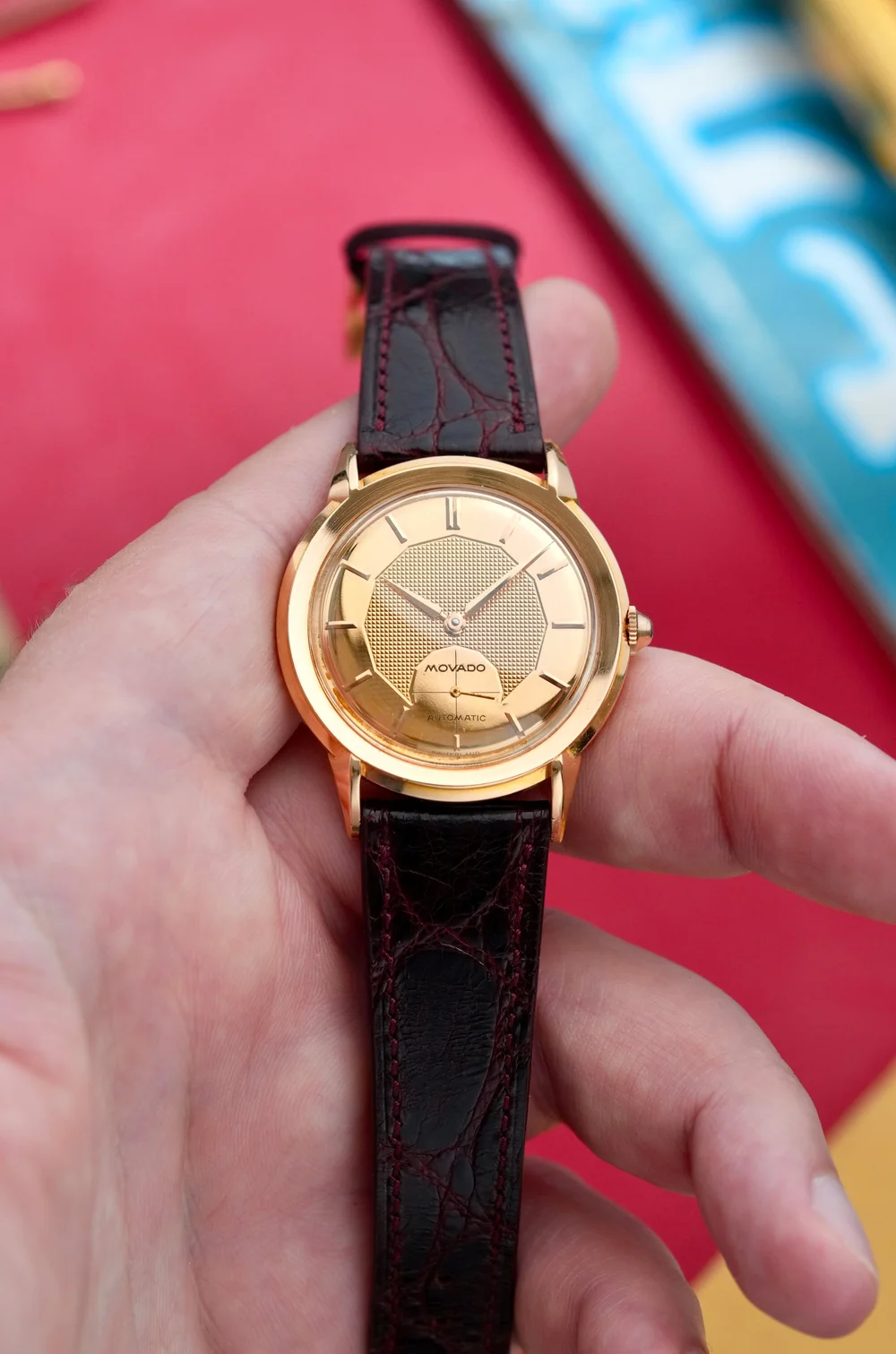 Vintage Red/Gold Watch Vintage Refurbished Seiko 5 Golden Red Dial Men main image 4