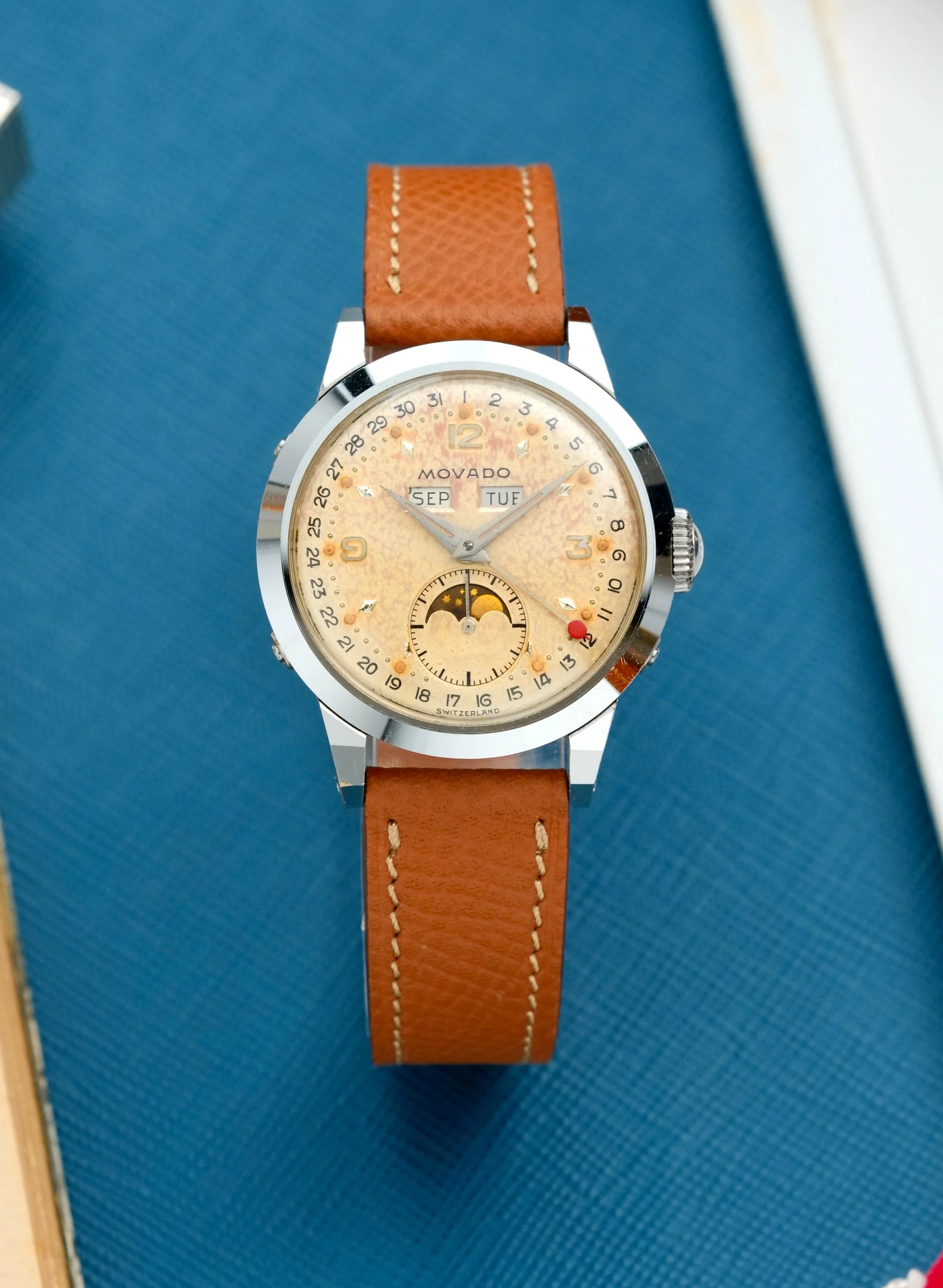 1950's Movado Celestograf Triple Calendar "Tropical" ref. 14939