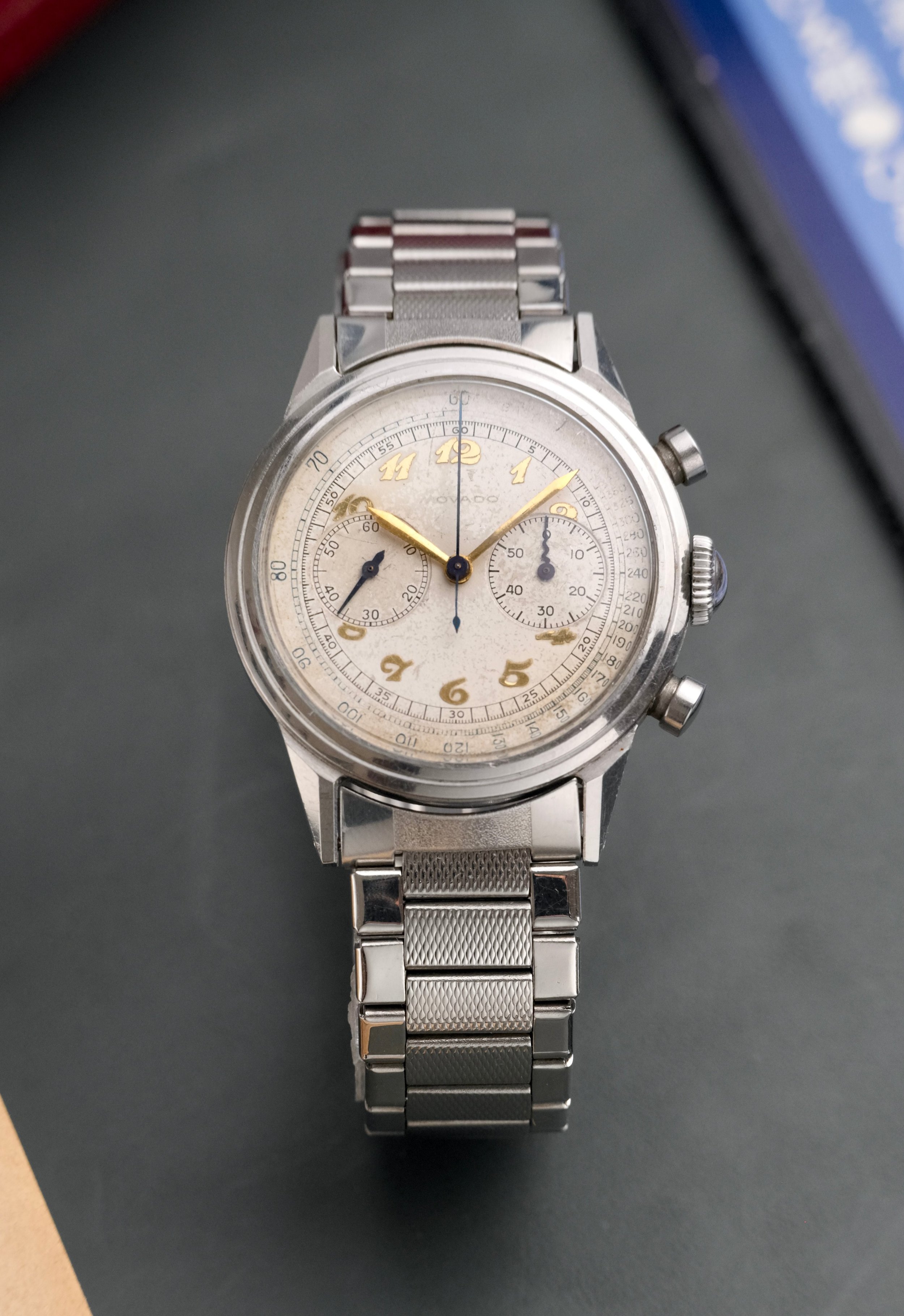 1960's Movado M90 "Breguet" Chronograph ref. 19048 w/ Gay Freres Bracelet *Unpolished*