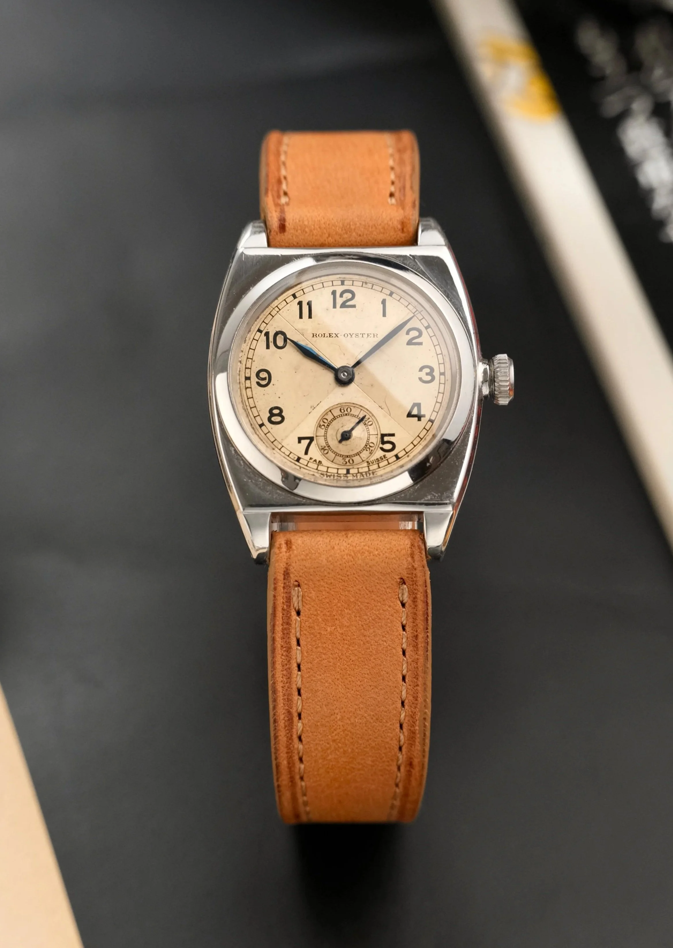 1940's Rolex Oyster ref. 3116 Two-Tone Papillion Double Signed Dial