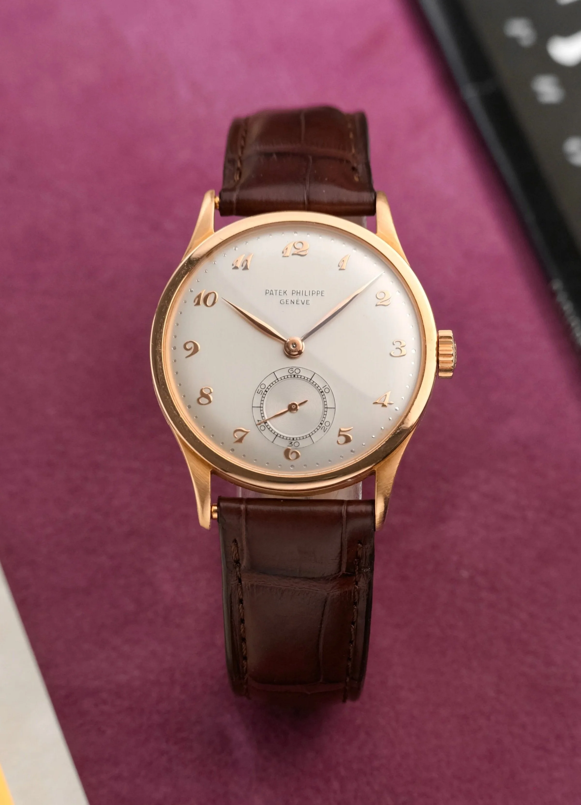 1950's Patek Philippe ref. 570 Breguet Numerals 18K RG w/ Extract from the Archives