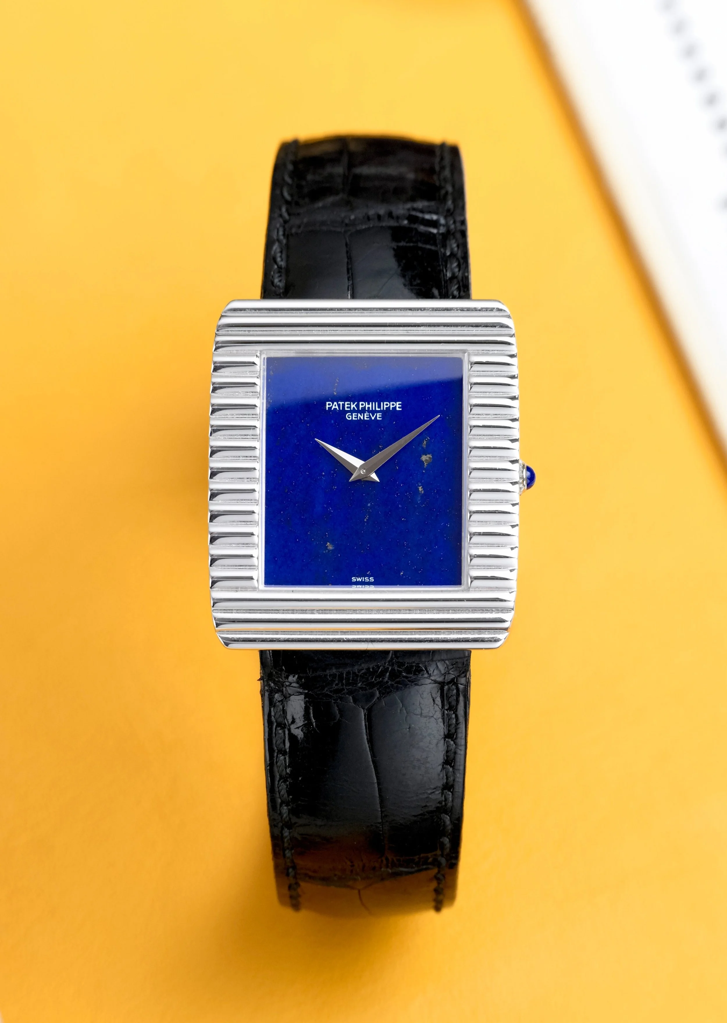 1970's Patek Philippe ref. 3733 w/ Lapis Lazuli Stone Dial in 18K WG
