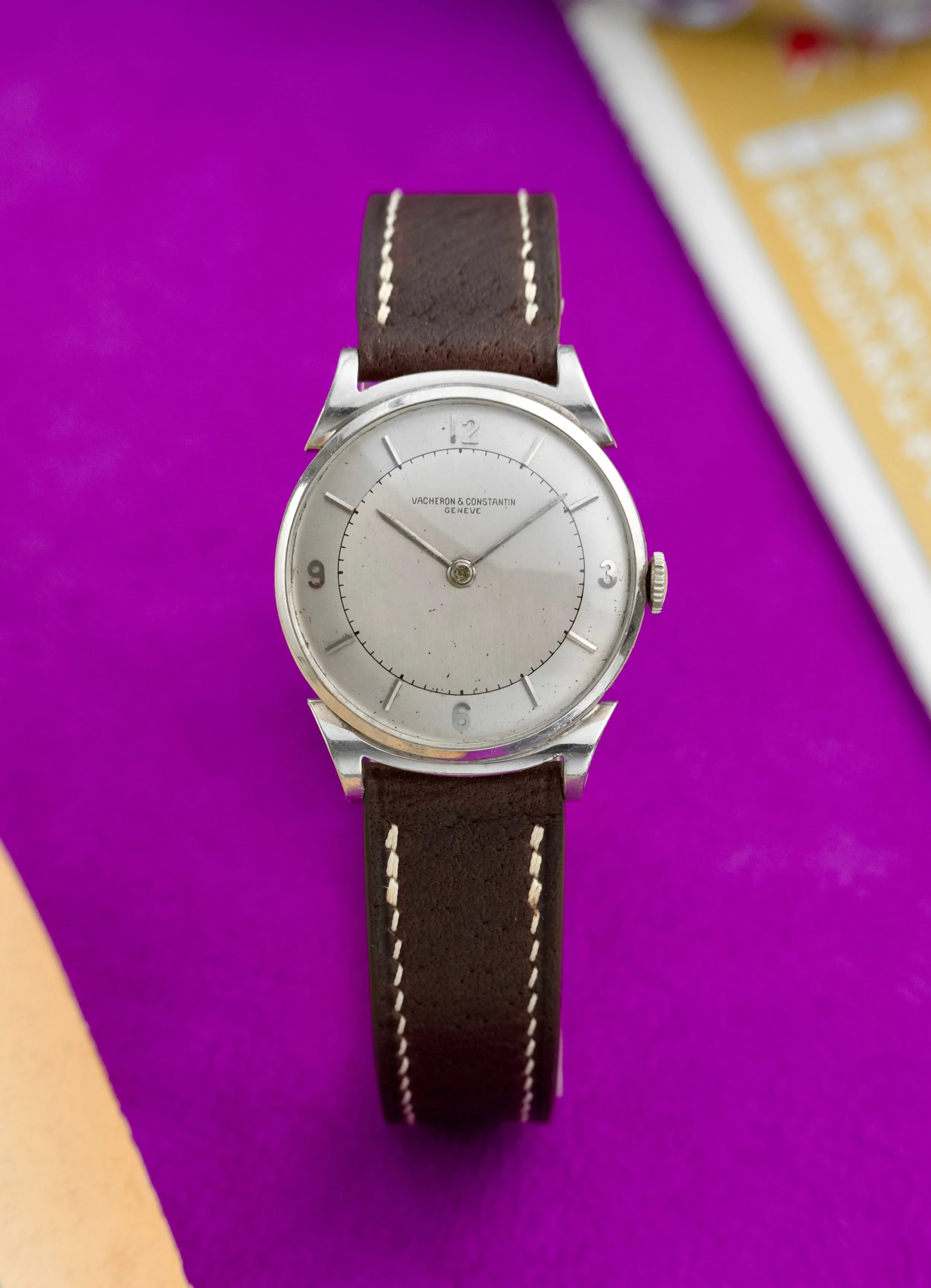 1950's Vacheron Constantin Dress Watch w/ Scroll Lugs in Platinum