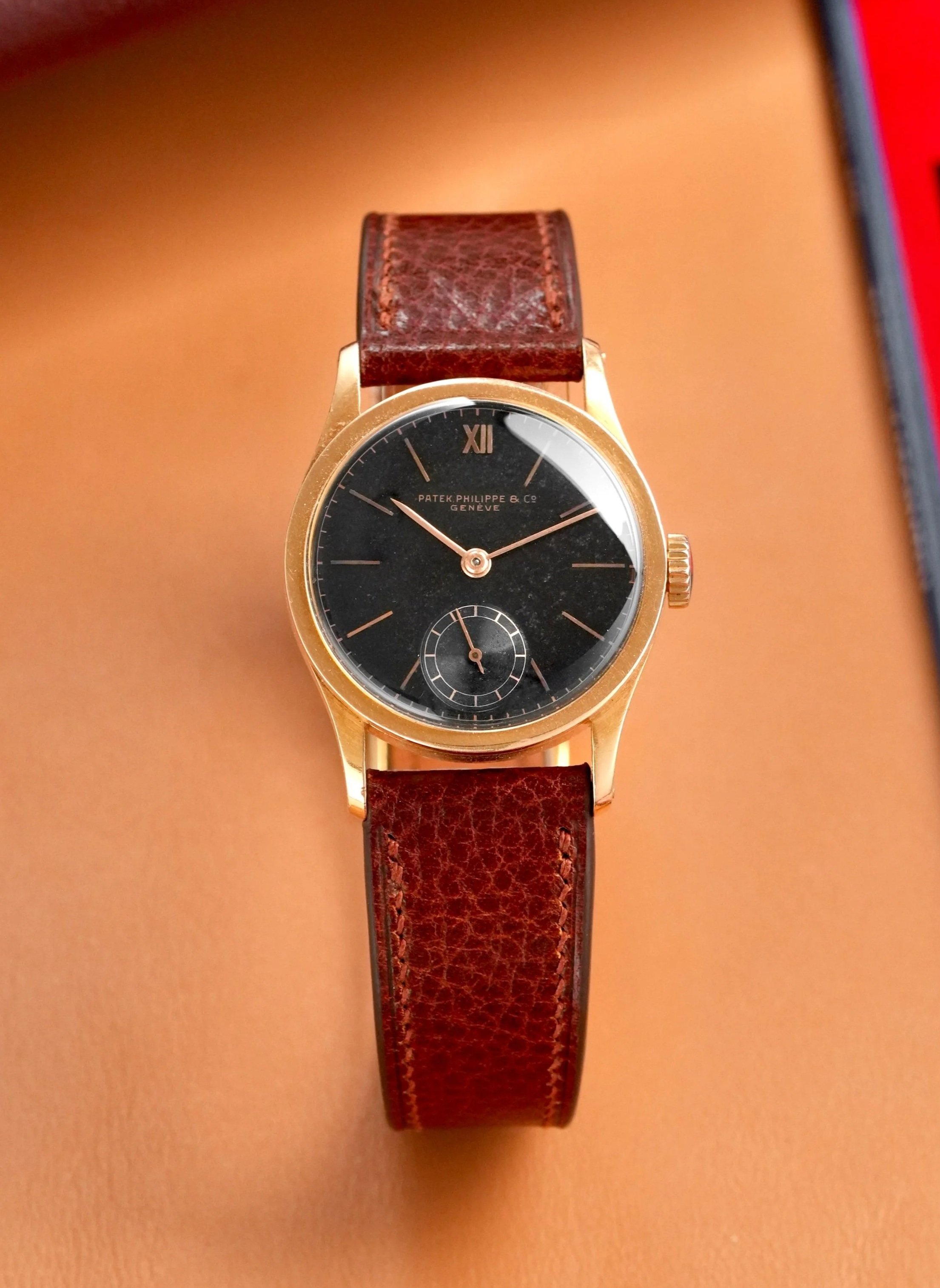 [Reserved] 1940's Patek Philippe Calatrava ref. 96 18K Pink Gold & Black Dial