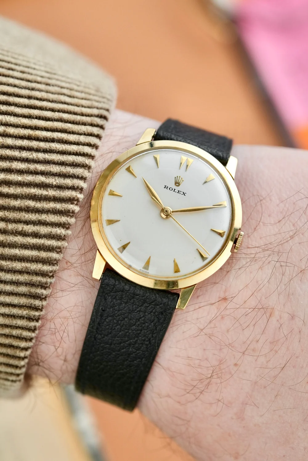 slim fit dress slacks Rolex Cellini 18k Yellow Gold Dress Watch Reference 5109 from 1995 – Le  Petit Suisse main image 1