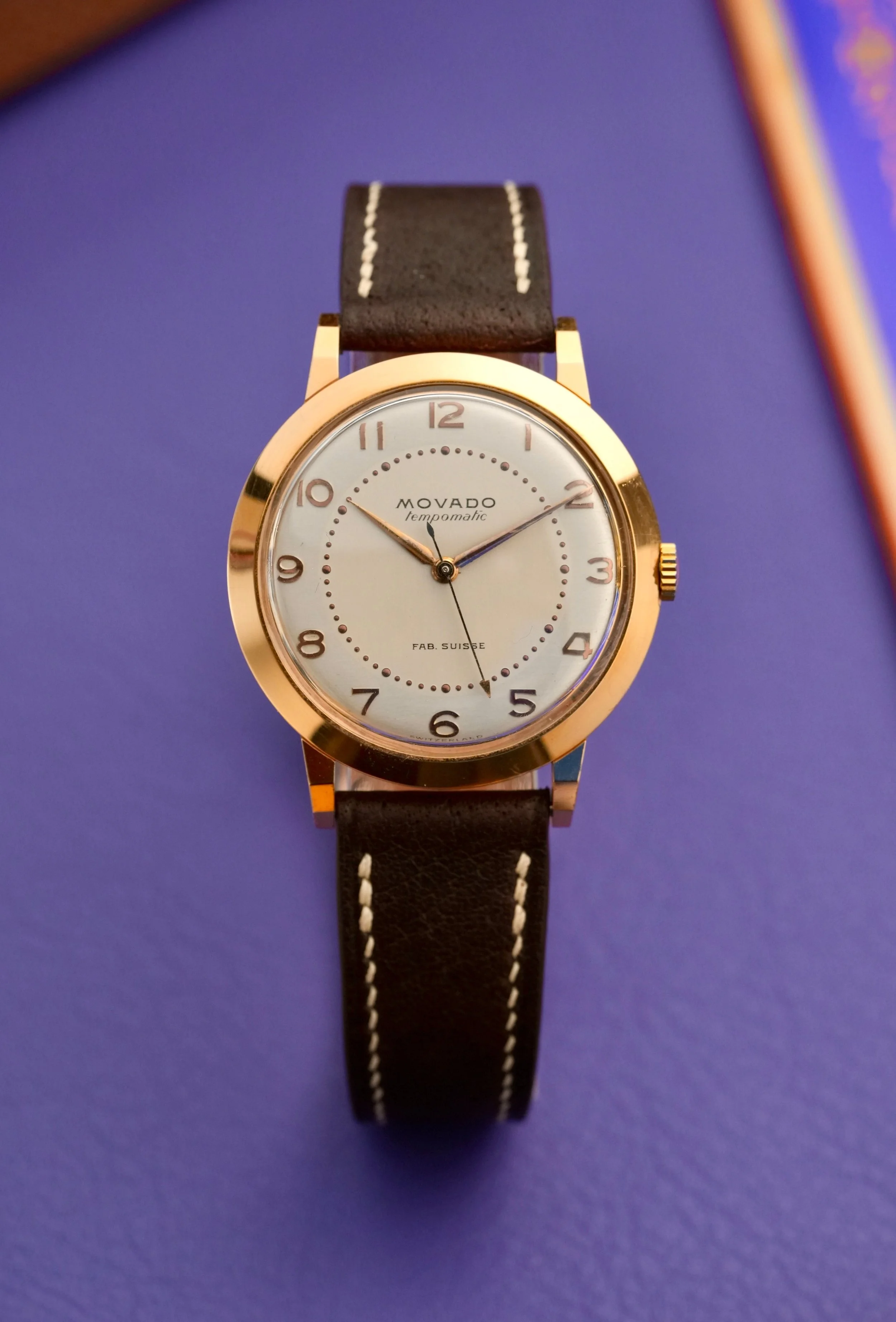 1950's Movado "French Market" Tempomatic 18K PG