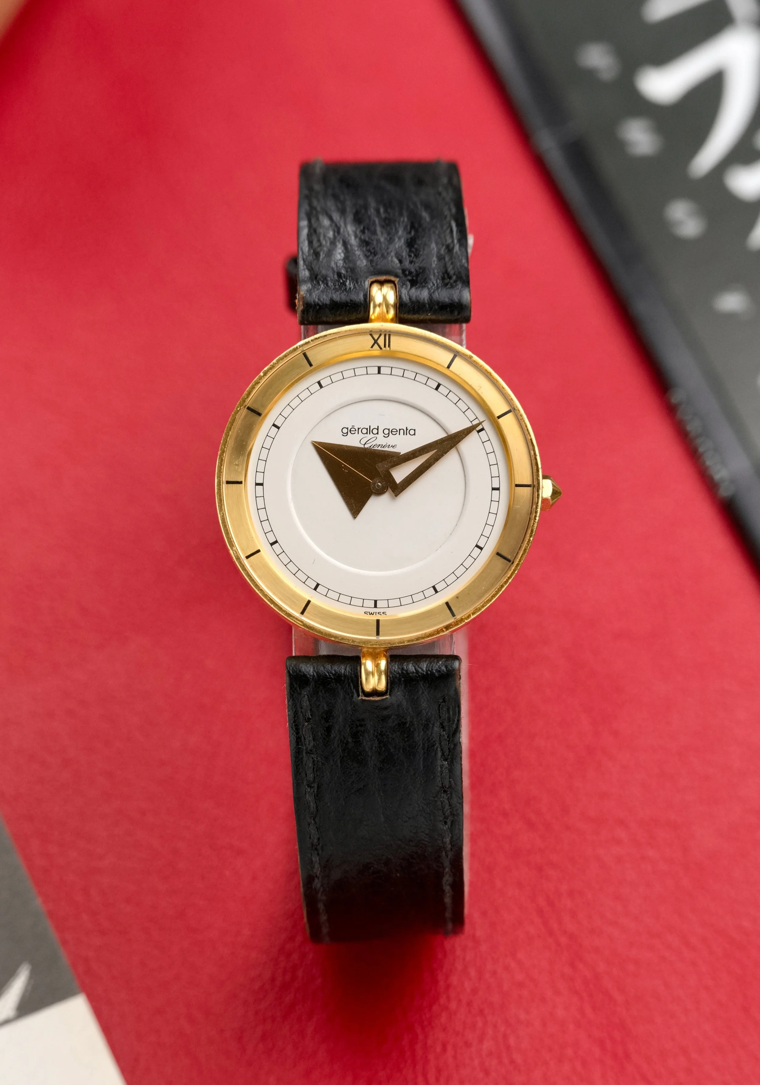 1980s Gerald Genta Broad Arrow Dress Watch 18K YG