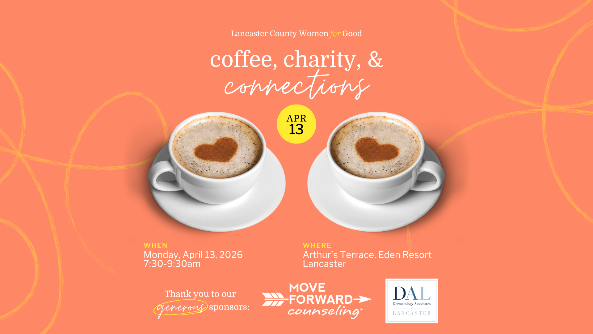 April Coffee, Charity, &amp; Connections