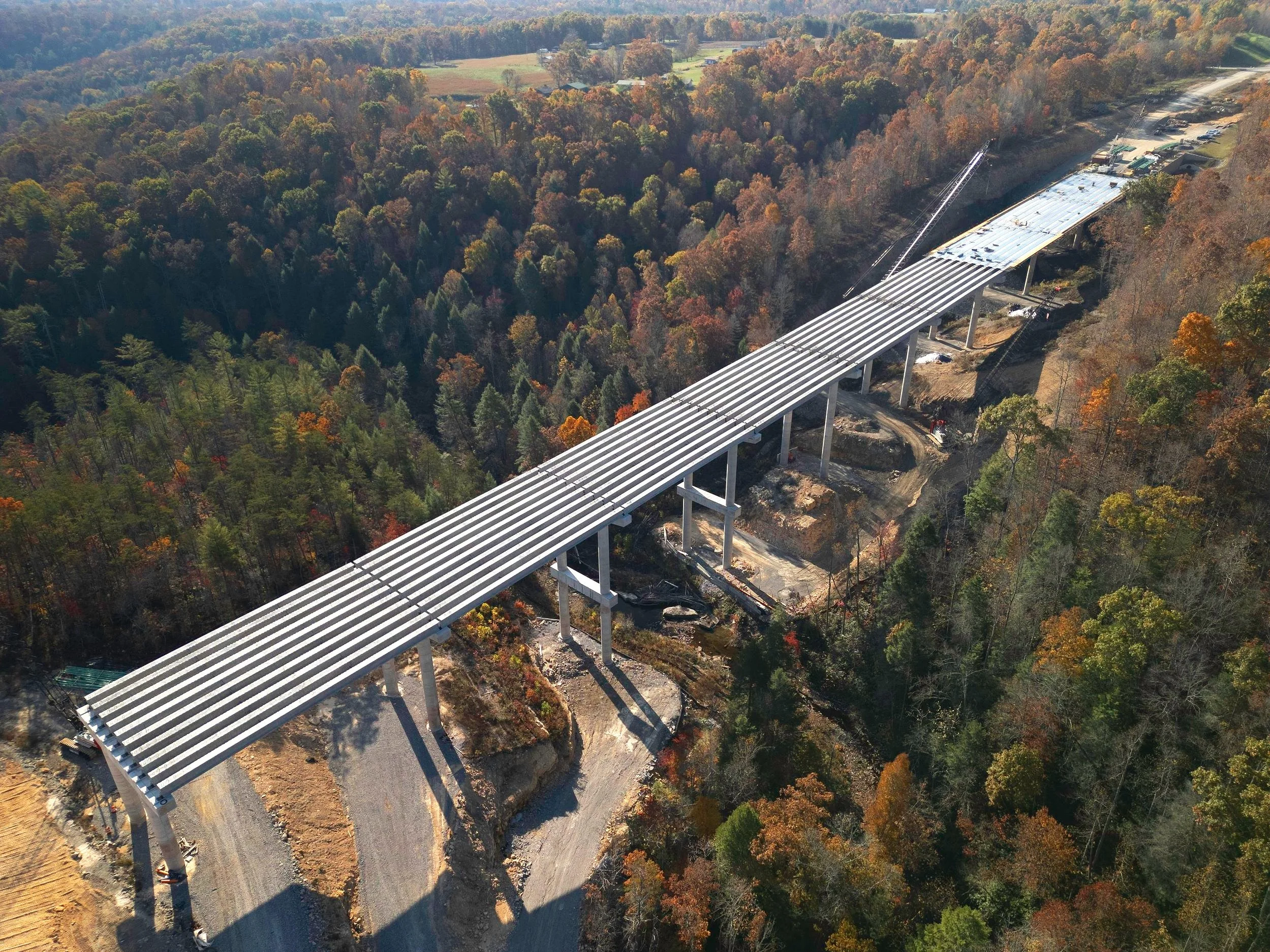 Bridge under construction in East Tennessee