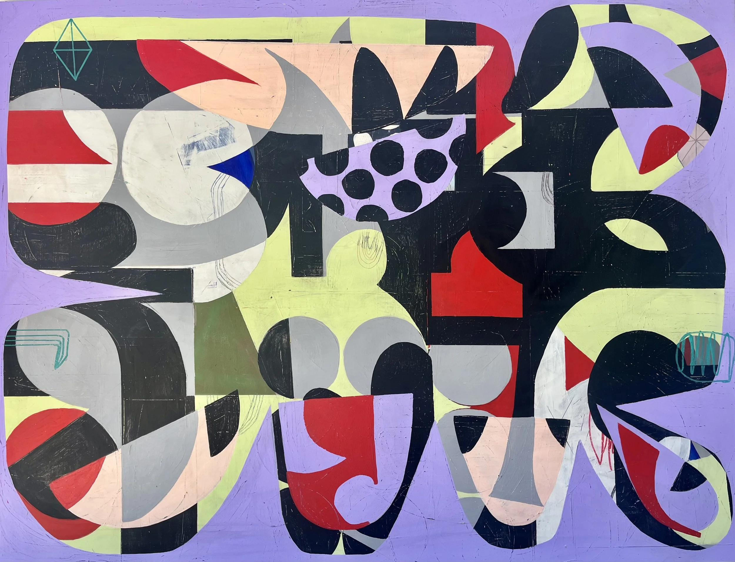 The Hours in Between - 36 x 48 - Acrylic on wood panel.