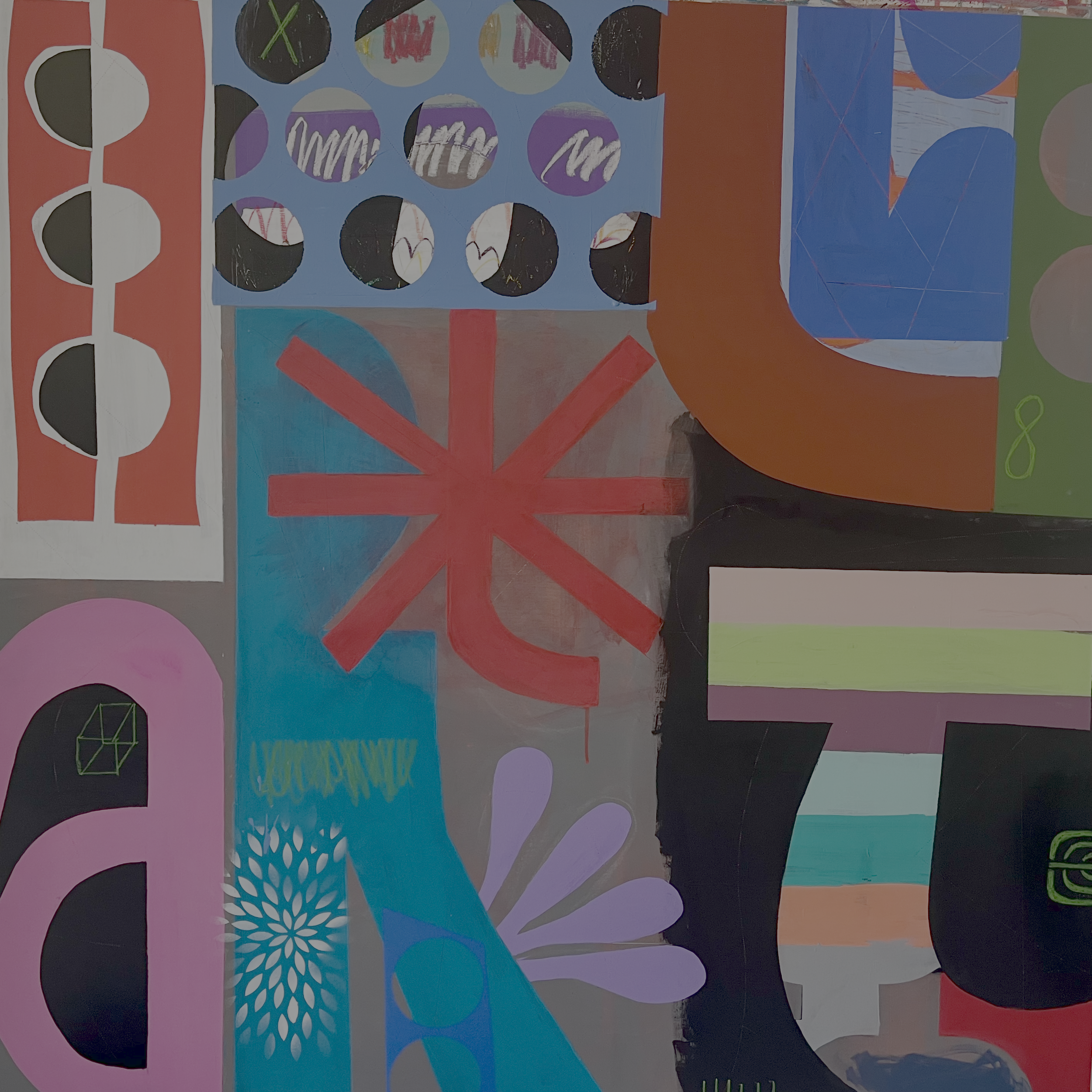 For the Love of Art - 48 x 48 - Acrylic on wood panel.