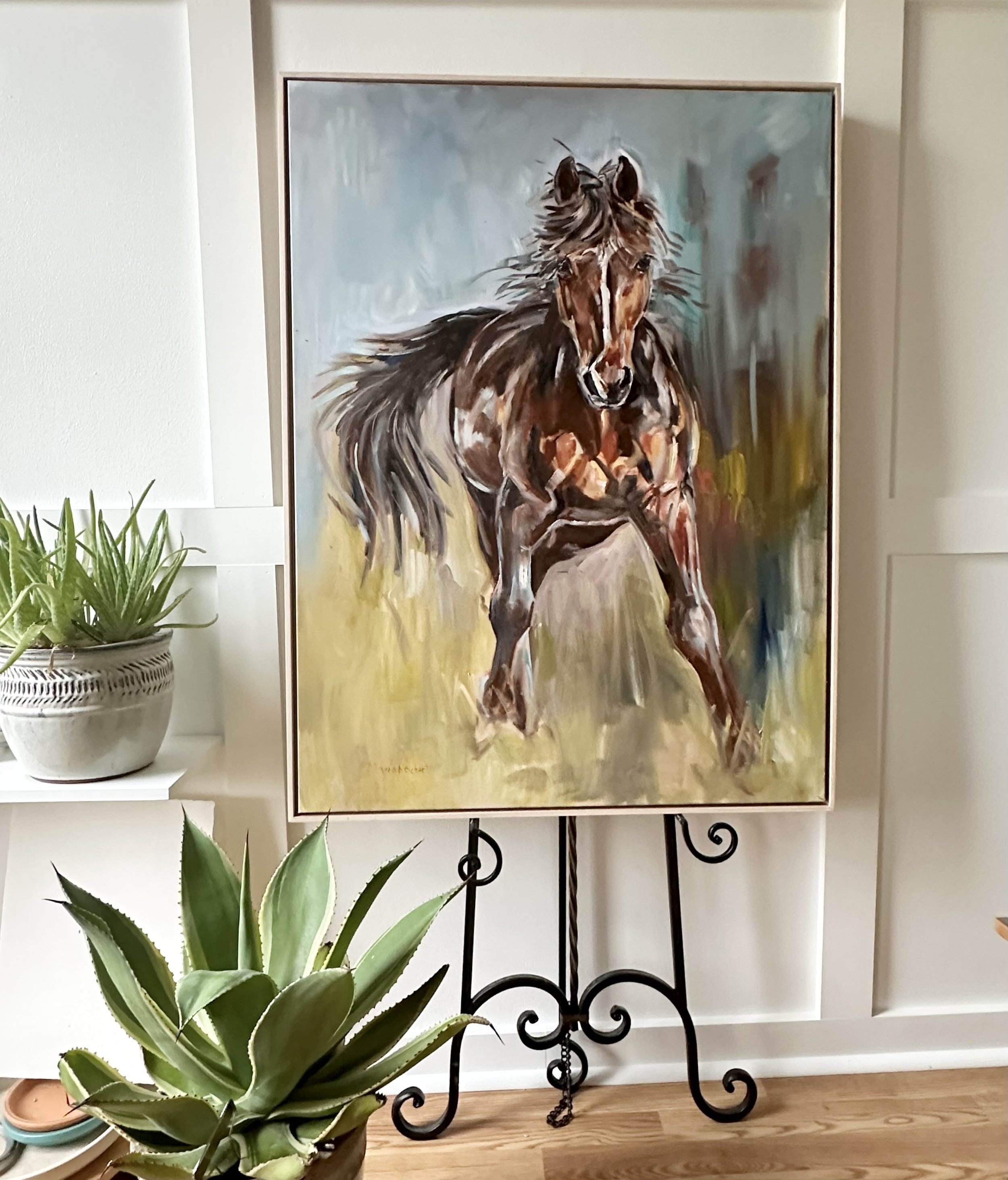 "Turk" original framed Oil Painting 30 by 40 on stretched canvas