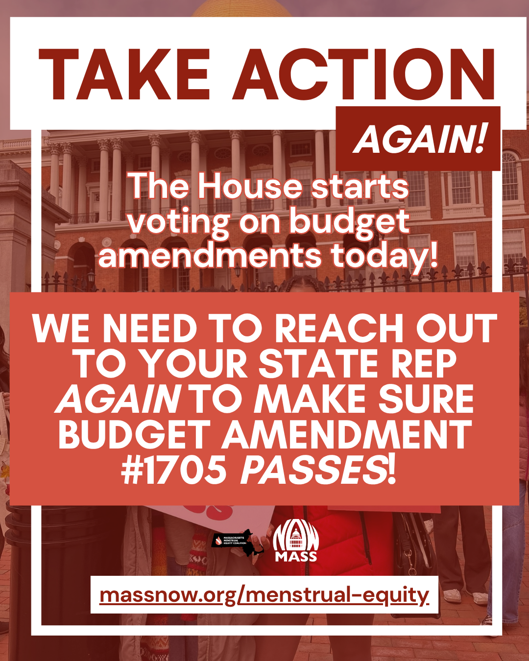 Urge your State Representatives to Pass Budget Amendment #1705!