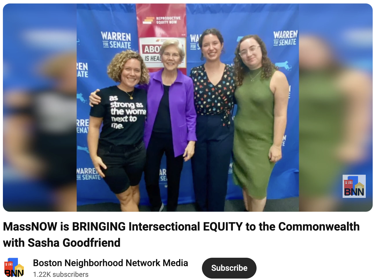 Boston Neighborhood Network Media: Mass NOW is BRINGING Intersectional EQUITY to the Commonwealth with Sasha Goodfriend. By Boston Neighborhood Network Media, March 18, 2026.