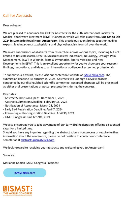 Call for Abstracts — AIMSP