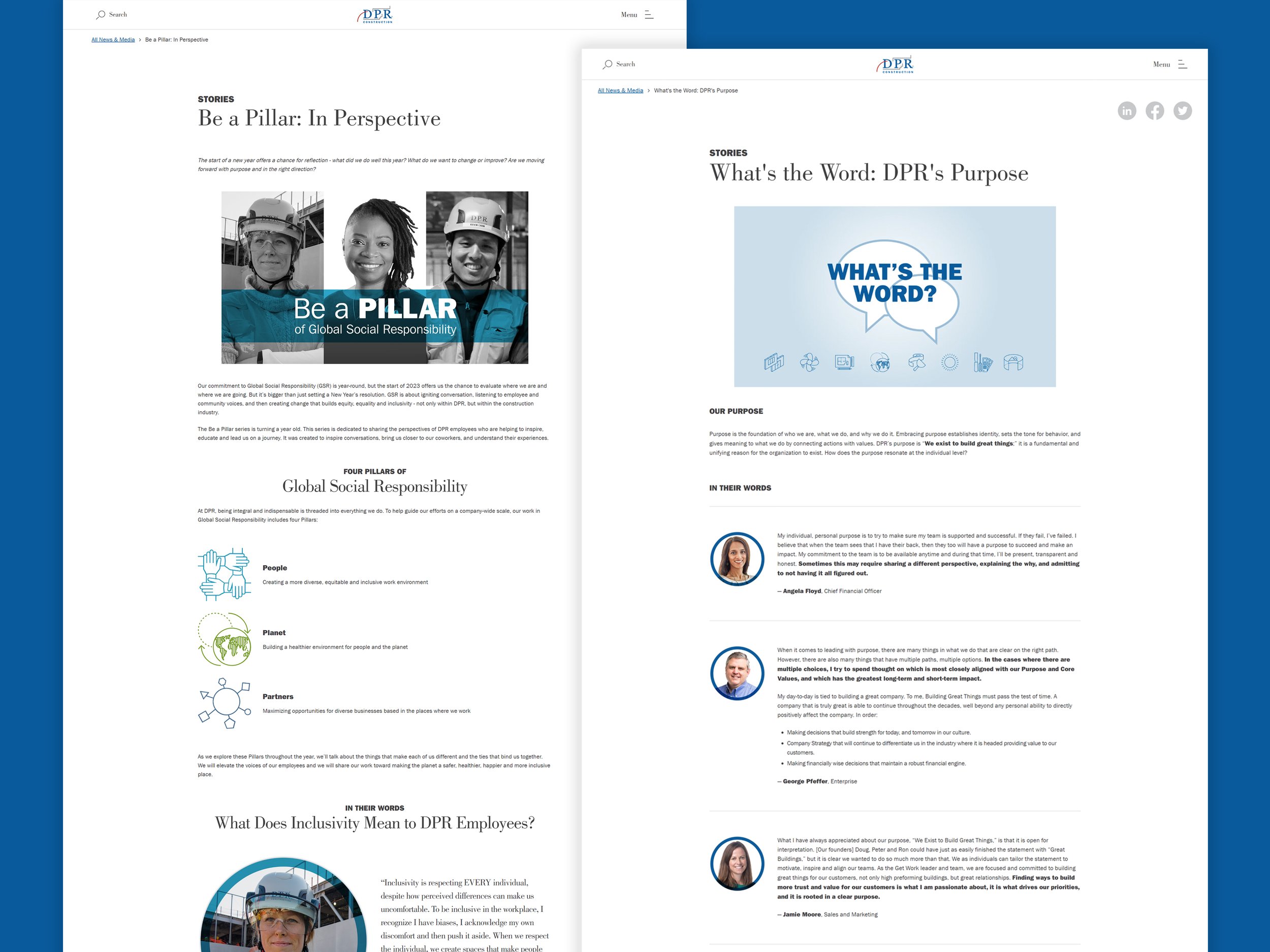 Icons are featured throughout the website as design elements.