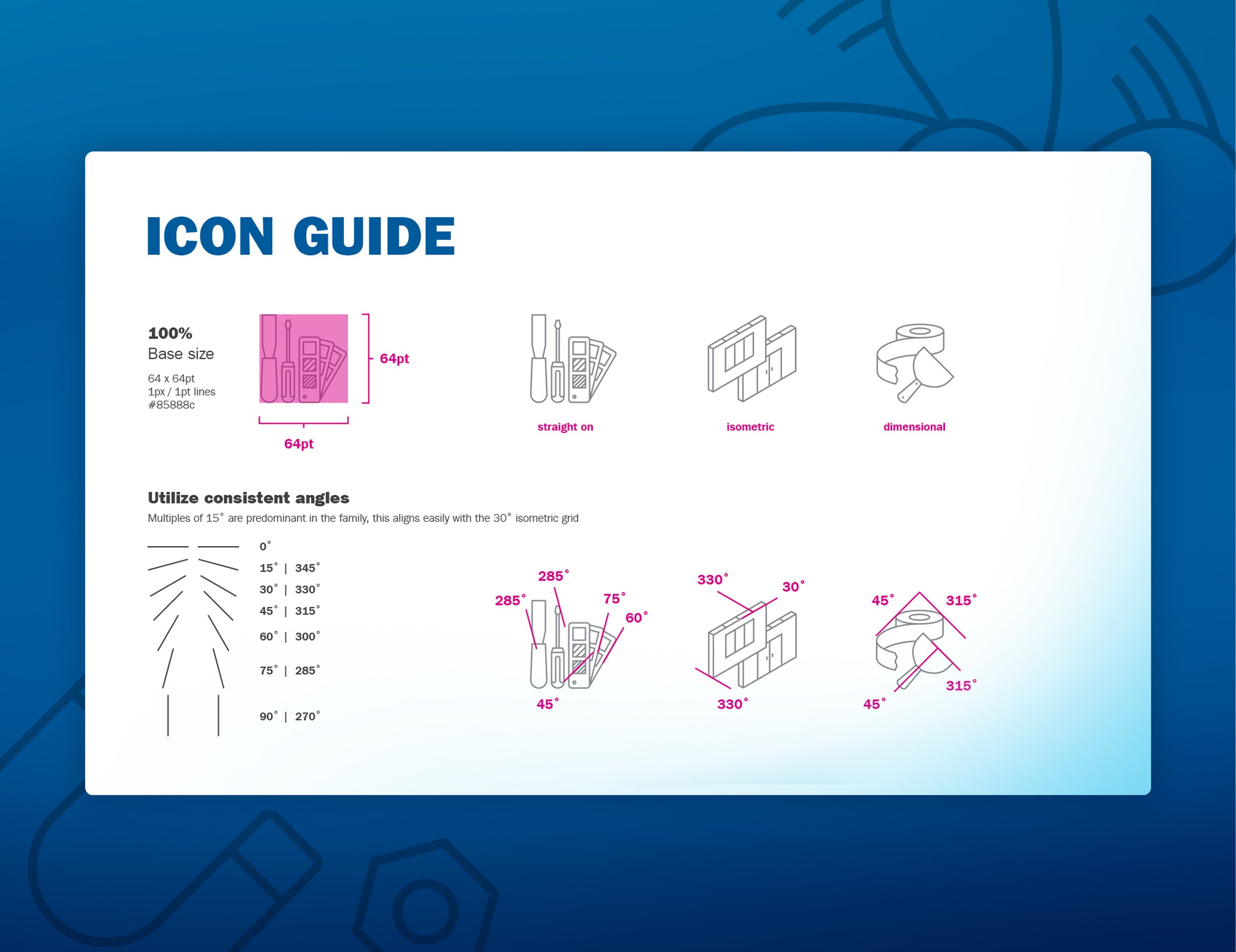 How to create icons that fit within the technically whimsical style.
