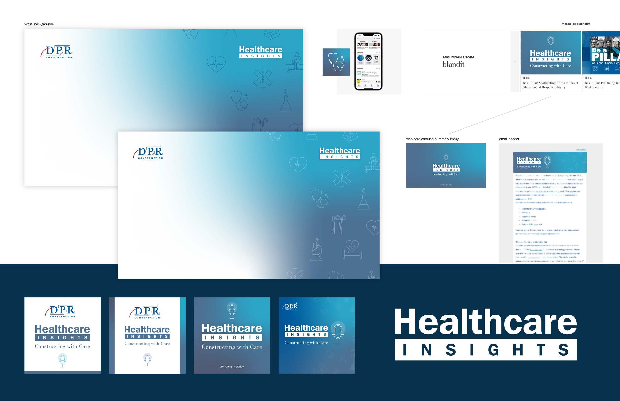 Icon textures are a common design element across the company.